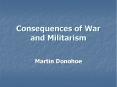 Consequences of War and Militarism PowerPoint PPT Presentation