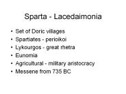 Sparta - Lacedaimonia