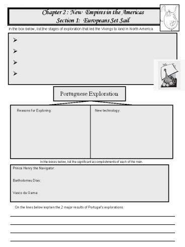 Chapter 2 : New Empires in the Americas