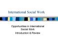 International Social Work PowerPoint PPT Presentation