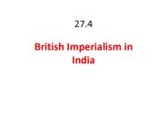 British Imperialism in India
