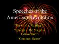 Speeches of the American Revolution PowerPoint PPT Presentation