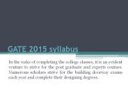 GATE 2015 syllabus