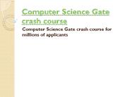 Computer Science Gate crash course