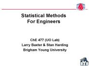 Statistical Methods For Engineers