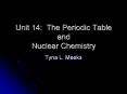 Unit 14: The Periodic Table and Nuclear Chemistry PowerPoint PPT Presentation