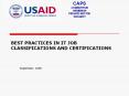 BEST PRACTICES IN IT JOB CLASSIFICATIONS AND CERTIFICATIONS PowerPoint PPT Presentation