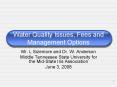 Water Quality Issues, Fees and Management Options PowerPoint PPT Presentation