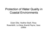 Protection of Water Quality in Coastal Environments