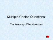 Multiple Choice Questions: