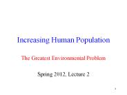 Increasing Human Population