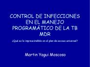 CONTROL DE INFECCIONES EN EL MANEJO PROGRAM