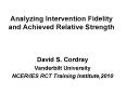 Analyzing Intervention Fidelity and Achieved Relative Strength PowerPoint PPT Presentation