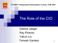 The Role of the CIO PowerPoint PPT Presentation