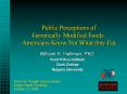 Public Perceptions of Genetically Modified Foods: Americans Know Not What they Eat PowerPoint PPT Presentation