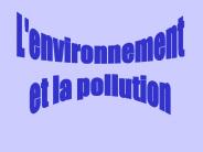 L'environnement