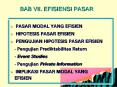 BAB VII. EFISIENSI PASAR PowerPoint PPT Presentation