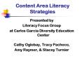 Content Area Literacy Strategies PowerPoint PPT Presentation