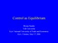 Control as Equilibrium PowerPoint PPT Presentation
