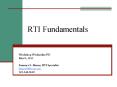 RTI Fundamentals PowerPoint PPT Presentation