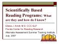 Scientifically Based Reading Programs: What are they and how do I know? PowerPoint PPT Presentation