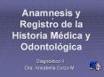 Anamnesis y Registro de la Historia M PowerPoint PPT Presentation