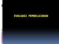 EVALUASI PEMBELAJARAN PowerPoint PPT Presentation