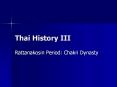 Thai History III PowerPoint PPT Presentation