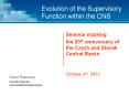 Evolution of the Supervisory Function within the CNB PowerPoint PPT Presentation