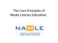 The Core Principles of Media Literacy Education PowerPoint PPT Presentation