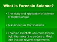 What is Forensic Science? PowerPoint PPT Presentation