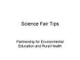 Science Fair Tips PowerPoint PPT Presentation