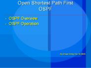 Open Shortest Path First OSPF