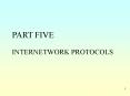 PART FIVE  INTERNETWORK PROTOCOLS PowerPoint PPT Presentation