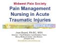 Midwest Pain Society  Pain Management Nursing in Acute Traumatic Injuries PowerPoint PPT Presentation