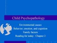 Child Psychopathology