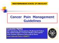 Cancer Pain Management Guidelines PowerPoint PPT Presentation