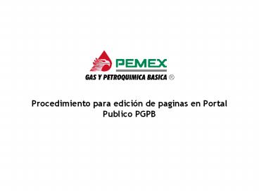 Procedimiento para edici