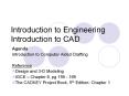 Introduction to Engineering Introduction to CAD PowerPoint PPT Presentation