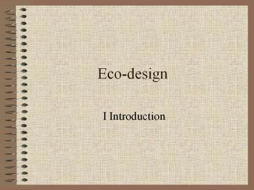 Eco-design