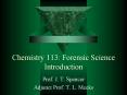 Chemistry 113: Forensic Science Introduction PowerPoint PPT Presentation