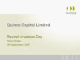 Quince Capital Limited PowerPoint PPT Presentation