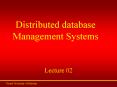 Distributed database Management Systems PowerPoint PPT Presentation