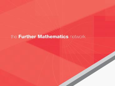 FP2 (MEI) Calculus (part 1) Using trigonometric identities in integration, the inverse trigonometric functions, differentiation of functions involving inverse trigonometric functions.