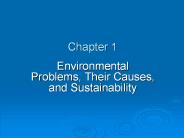 Environmental Problems, Their Causes, and Sustainability