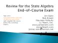 Review for the State Algebra End-of-Course Exam PowerPoint PPT Presentation