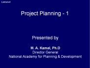 Project Planning - 1