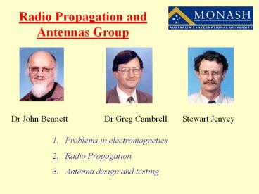 Radio Propagation and Antennas Group