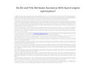 Do Alt and Title Attributes Assistance With Search