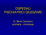 OSPEDALI PSICHIATRICI GIUDIZIARI